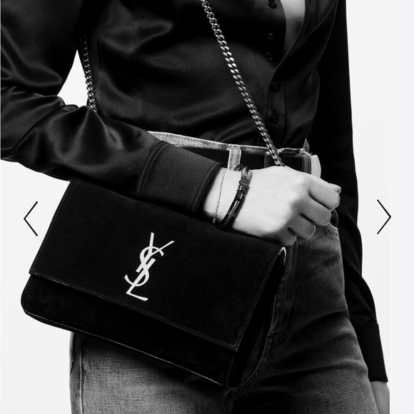 Saint Laurent KATE SMALL CHAIN BAG IN GRAIN DE POUDRE EMBOSSED LEATHER - Picture 9 of 9